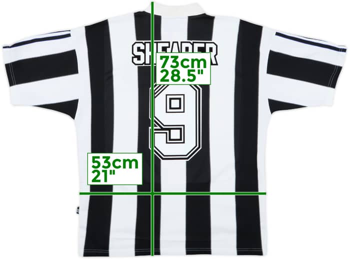 1995-97 Newcastle Home Shirt Shearer #9 - 9/10 - (L)