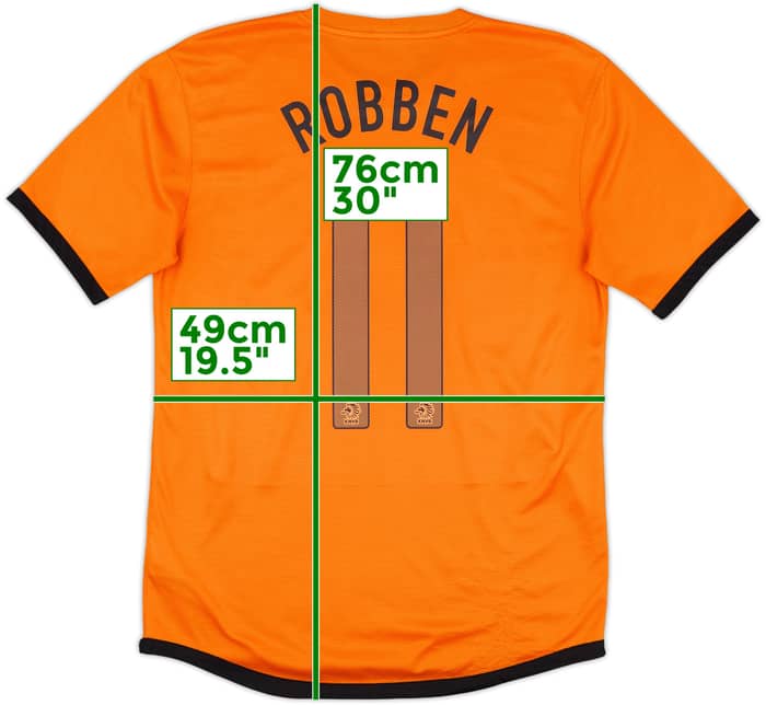 2012-13 Netherlands Home Shirt Robben #11 - 8/10 - (M)