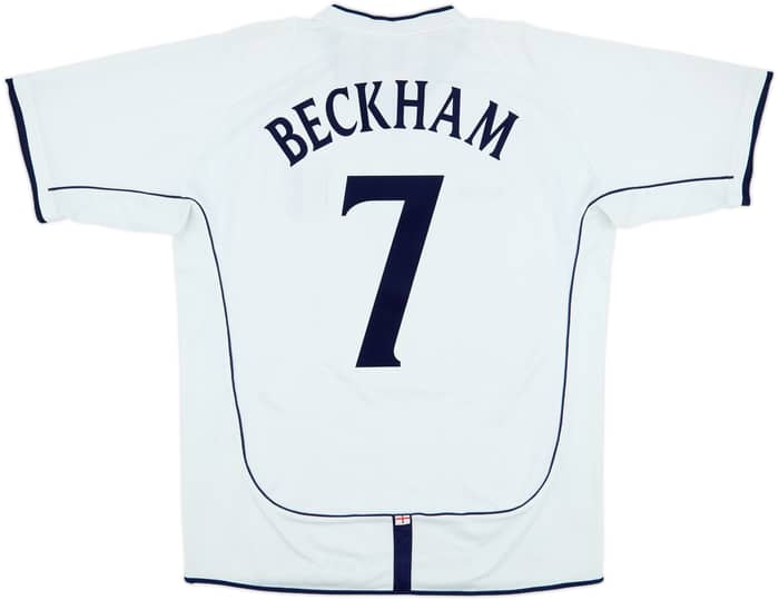 2001-03 England Home Shirt Beckham #7 - 5/10 - (XL)