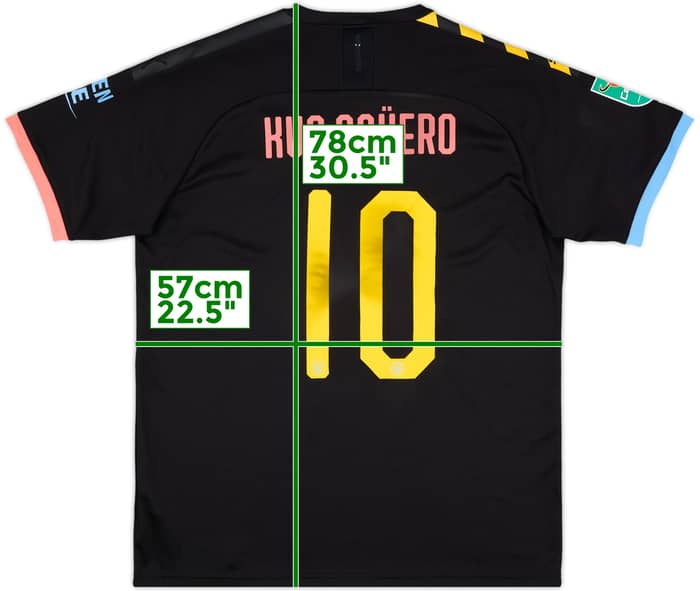 2019-20 Manchester City Away Shirt Kun Aguero #10 - 6/10 - (XL)