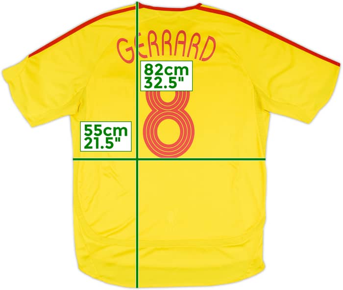 2006-07 Liverpool Away Shirt Gerrard #8 - 8/10 - (L)