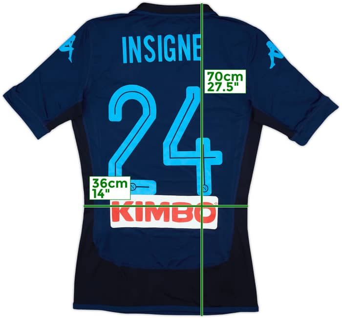 2017-19 Napoli Authentic Third Shirt Insigne #24 - 10/10 - (S)