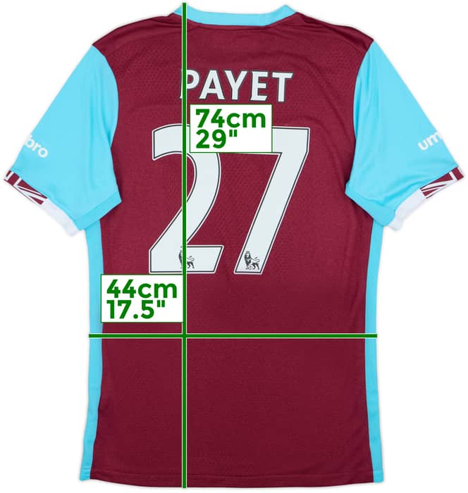 2016-17 West Ham Home Shirt Payet #27 - 9/10 - (S)