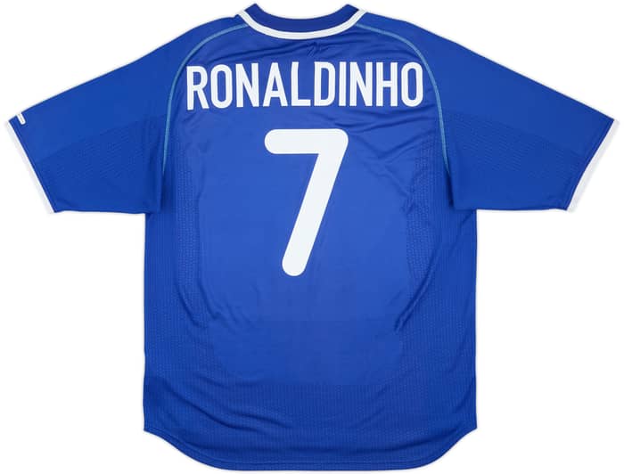 2000-02 Brazil Away Shirt Ronaldinho #7 - 5/10 - (L)