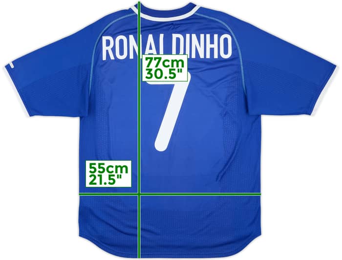 2000-02 Brazil Away Shirt Ronaldinho #7 - 5/10 - (L)