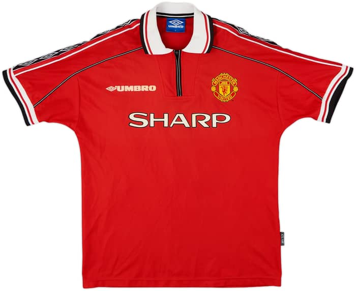 1998-00 Manchester United Home Shirt Beckham #7 - 7/10 - (L)