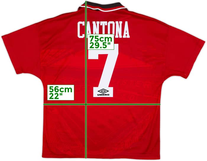1994-96 Manchester United Home Shirt Cantona #7 - 8/10 - (L)