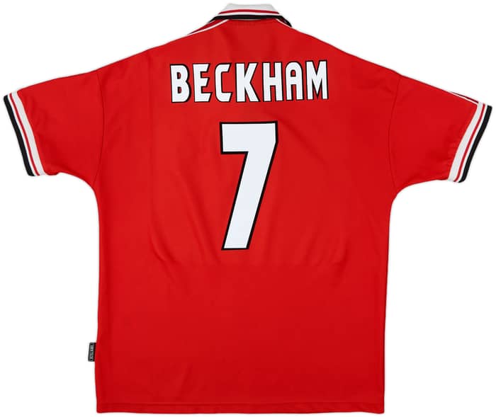 1998-00 Manchester United Home Shirt Beckham #7 - 8/10 - (XL)