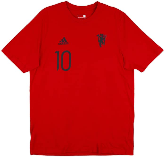 2021-22 Manchester United adidas Cotton Tee Rashford #10 - 10/10 - (L)