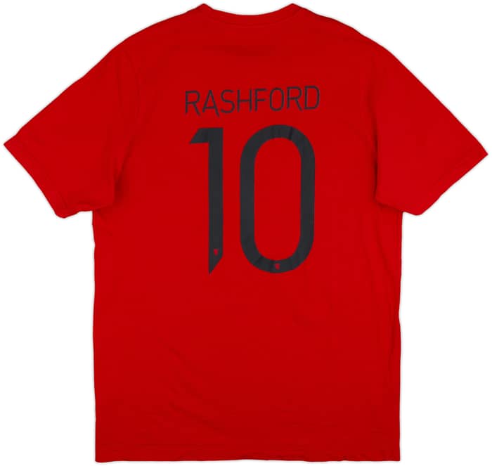 2021-22 Manchester United adidas Cotton Tee Rashford #10 - 10/10 - (L)