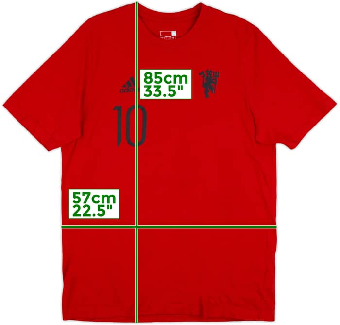 2021-22 Manchester United adidas Cotton Tee Rashford #10 - 10/10 - (L)