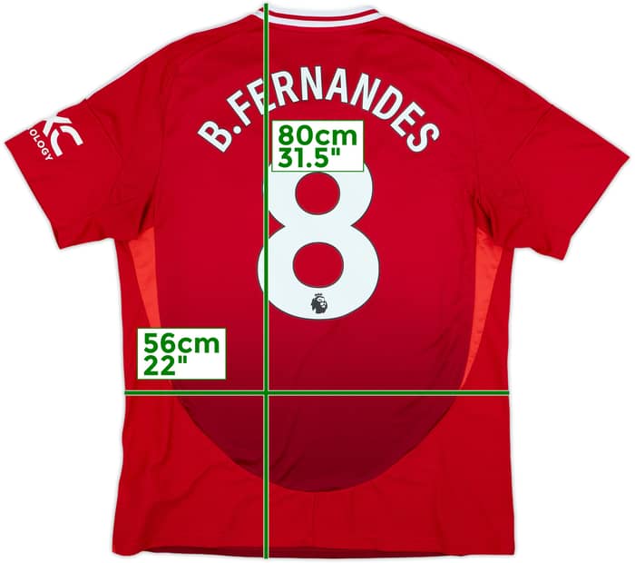 2024-25 Manchester United Home Shirt B.Fernandes #8 - 9/10 - (XL)