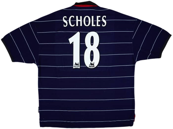 1999-00 Manchester United Away Shirt Scholes #18 - 9/10 - (XXL)