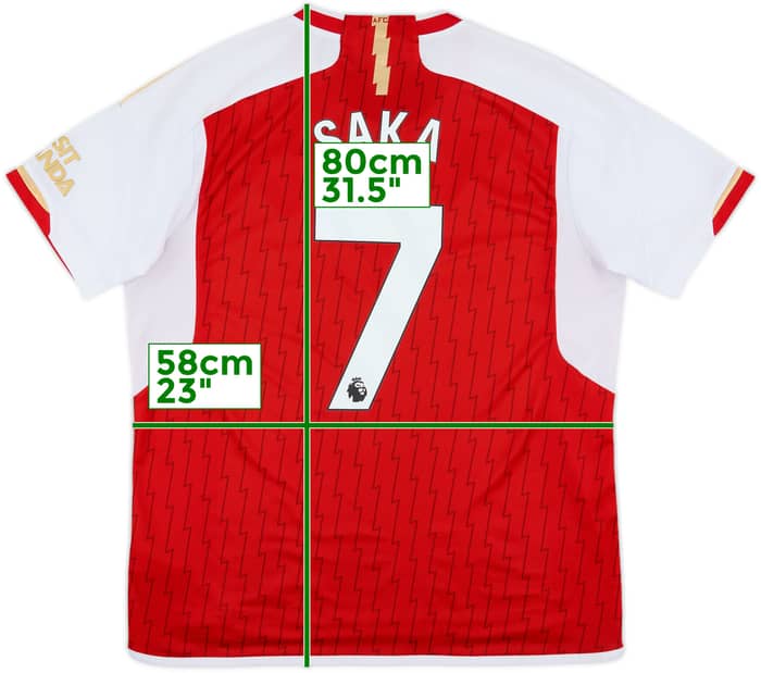 2023-24 Arsenal Home Shirt Saka #7 - 9/10 - (XL)