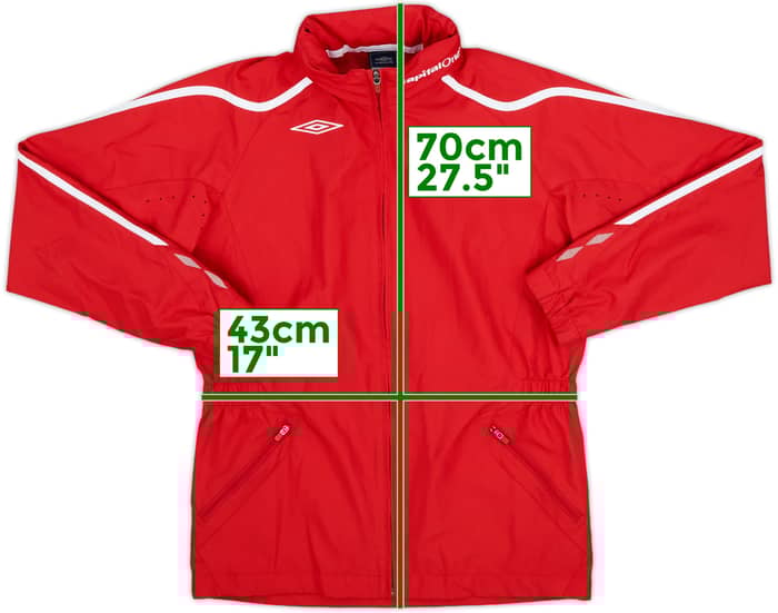 2007-09 Nottingham Forest Umbro Hooded Rain Jacket - 8/10 - (L.Boys)