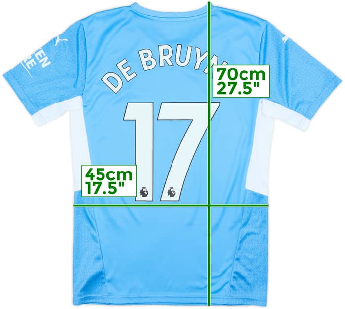2021-22 Manchester City Home Shirt De Bruyne #17 - 10/10 - (S)