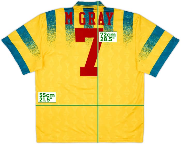 1995-97 Sunderland Away Shirt M Gray #7 - 6/10 - (M)