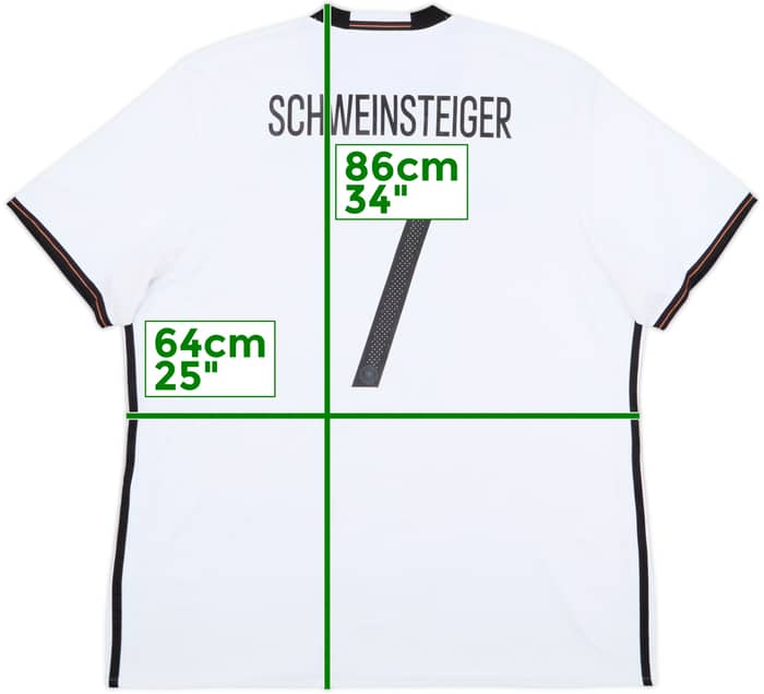 2015-16 Germany Home Shirt Schweinsteiger #7 - 6/10 - (XXL)