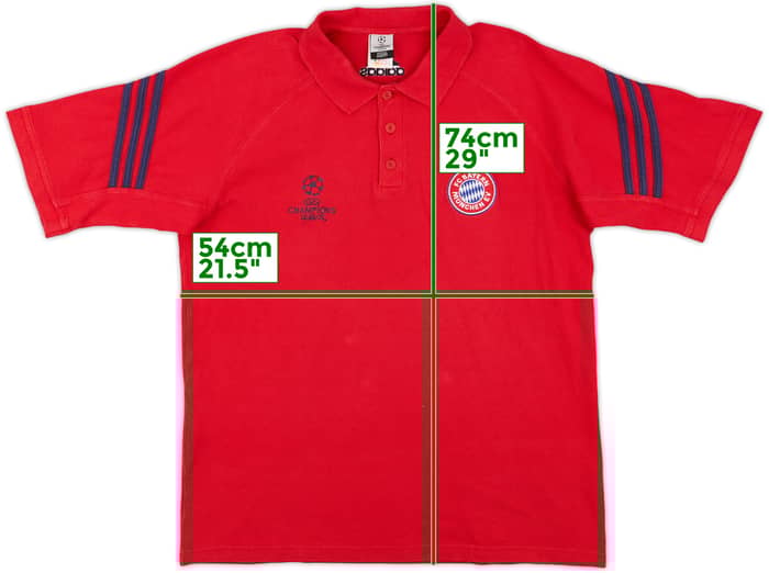 2001-02 Bayern Munich adidas CL Polo Shirt - 9/10 - (L)