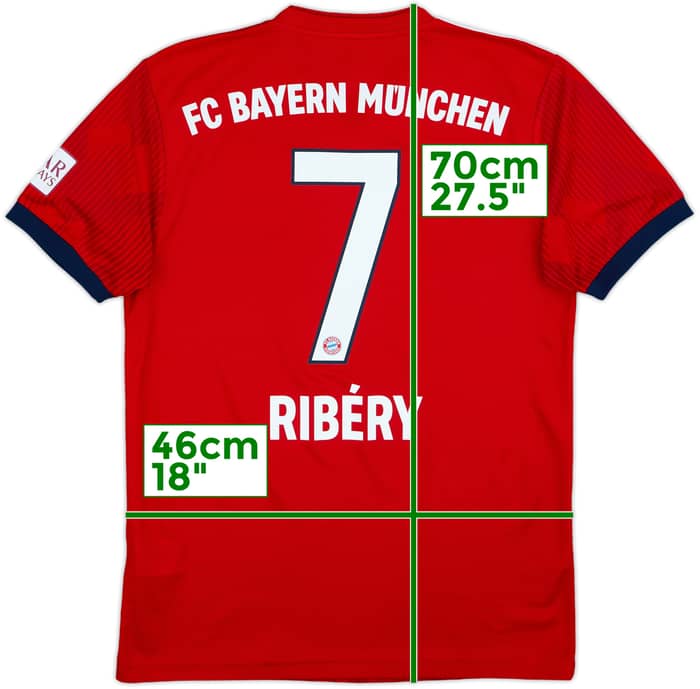 2018-19 Bayern Munich Home Shirt Ribery #7 - 8/10 - (S)