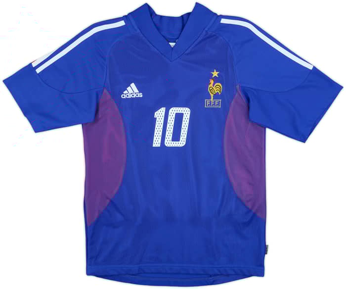 2002-04 France Home Shirt Zidane #10 - 9/10 - (Y)