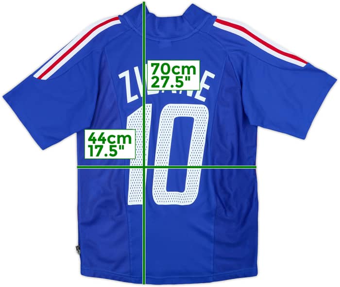 2002-04 France Home Shirt Zidane #10 - 9/10 - (Y)