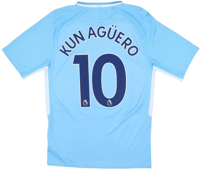 2017-18 Manchester City Home Shirt Kun Aguero #10 - 5/10 - (S)