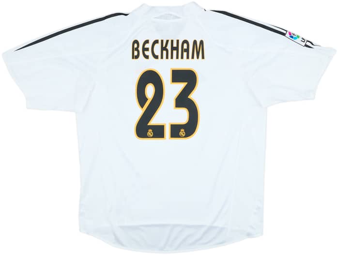 2004-05 Real Madrid Home Shirt Beckham #23 - 8/10 - (XL)