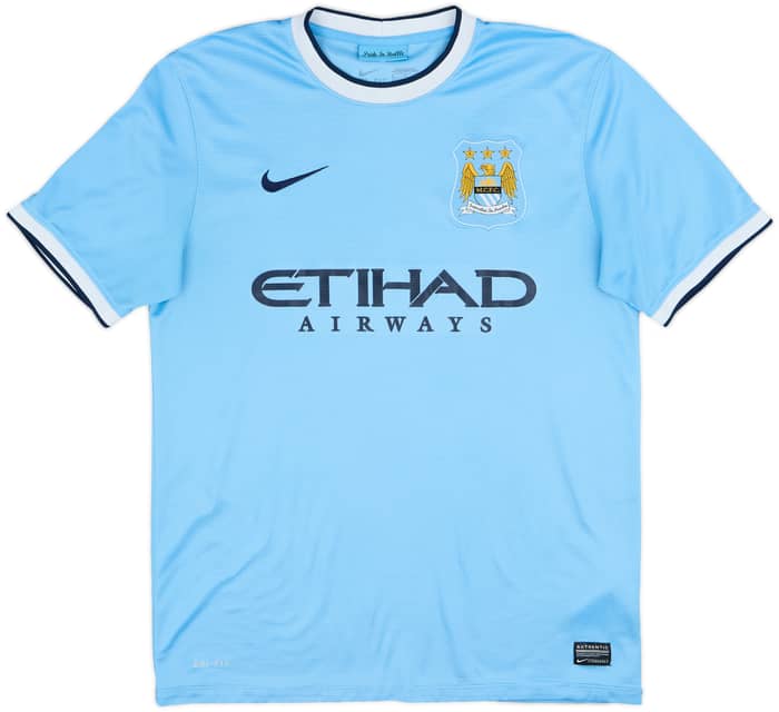 2013-14 Manchester City Home Shirt Kun Aguero #16 - 7/10 - (M)