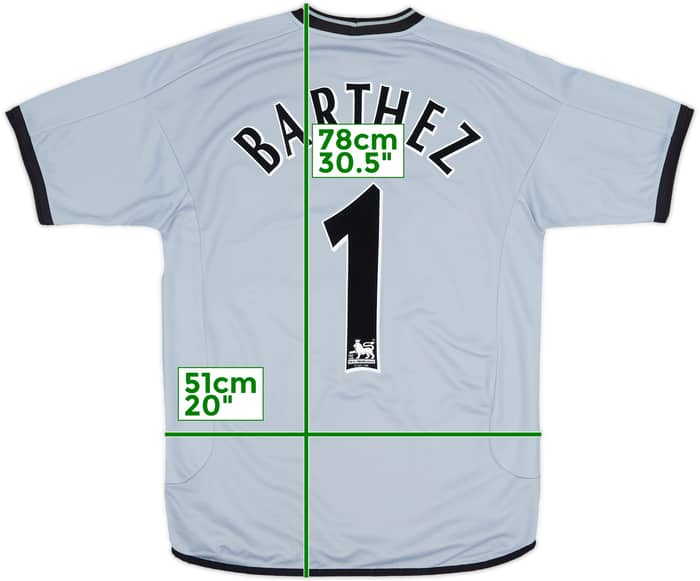 2001-02 Manchester United Centenary GK S/S Shirt Barthez #1 - 9/10 - (S)