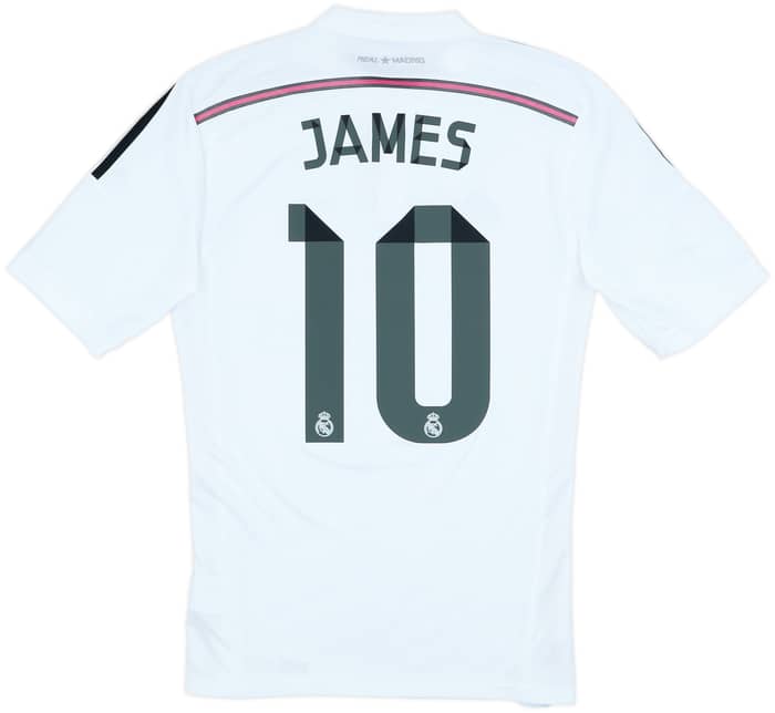 2014-15 Real Madrid Home Shirt James #10 - 7/10 - (S)