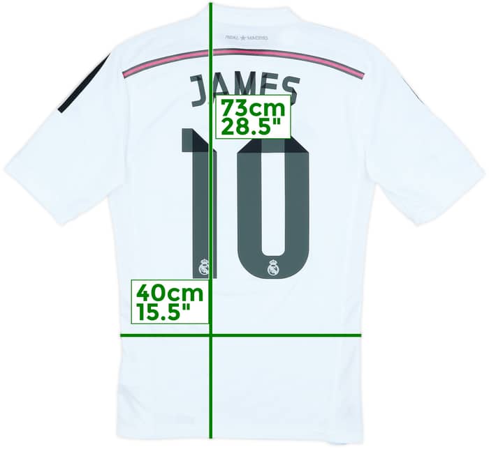 2014-15 Real Madrid Home Shirt James #10 - 7/10 - (S)
