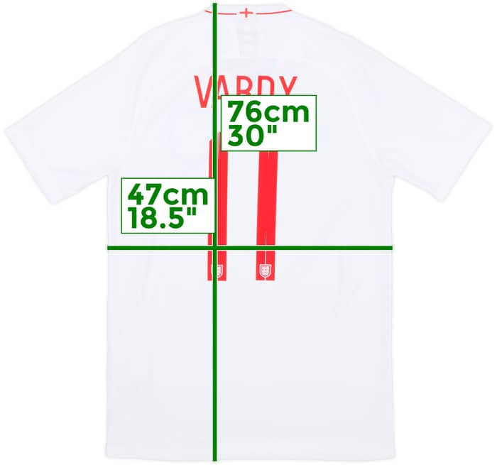 2018-19 England Home Shirt Vardy #11 - 9/10 - (M)