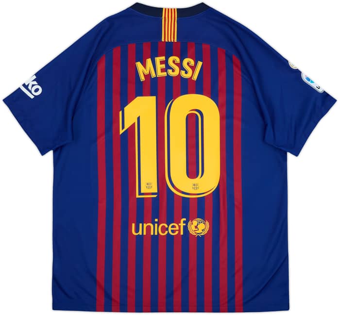 2018-19 Barcelona Home Shirt Messi #10 - 8/10 - (XL)