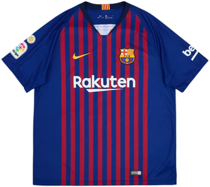 2018-19 Barcelona Home Shirt Messi #10 - 8/10 - (XL)
