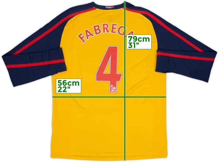 2008-09 Arsenal Away L/S Shirt Fabregas #4 - 7/10 - (L)
