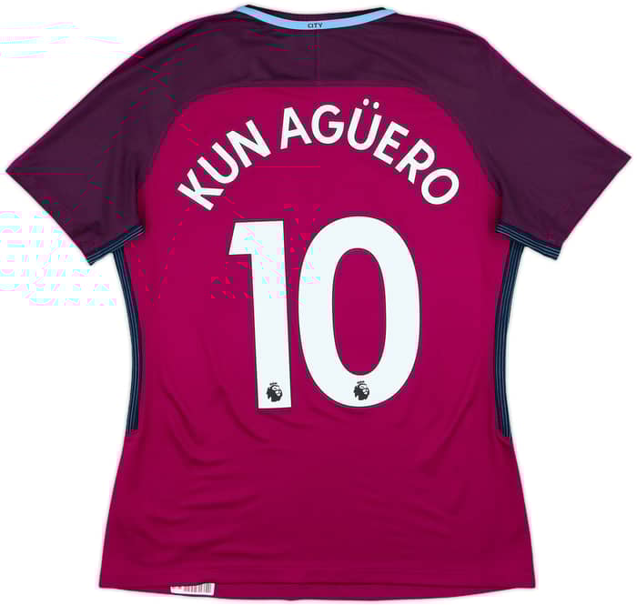 2017-18 Manchester City Away Shirt Kun Aguero #10 - 10/10 - (Women's L)