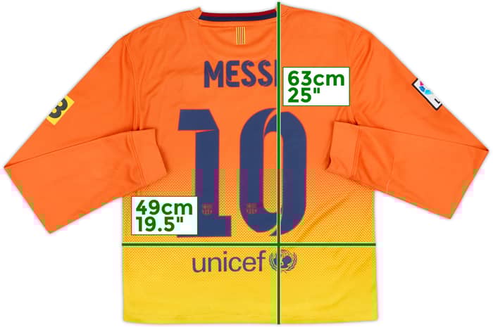 2012-13 Barcelona Away L/S Shirt Messi #10 - 8/10 - (S)