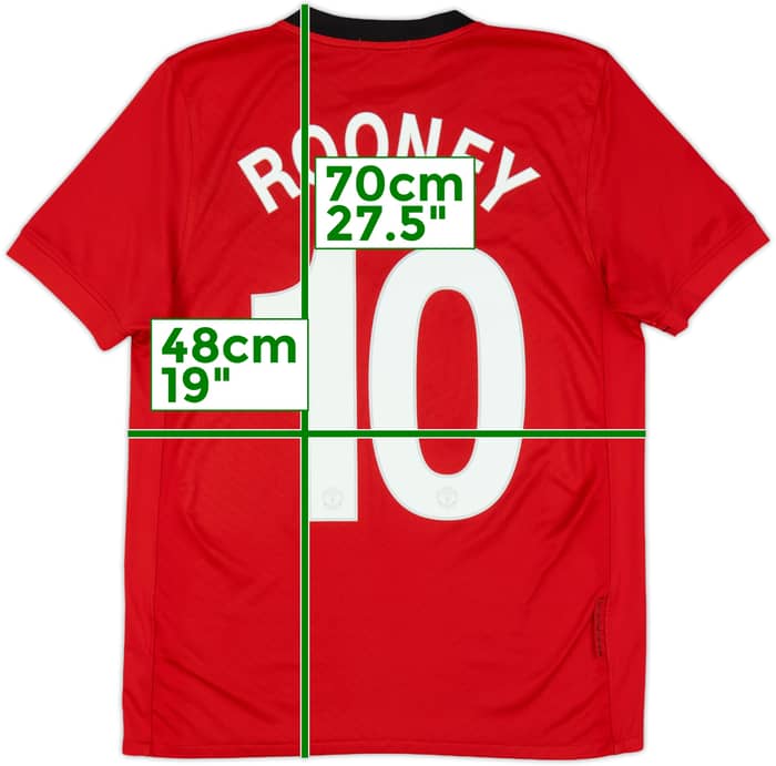 2009-10 Manchester United Home Shirt Rooney #10 - 6/10 - (S)