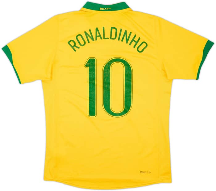 2006-08 Brazil Home Shirt Ronaldinho #10 - 6/10 - (M)