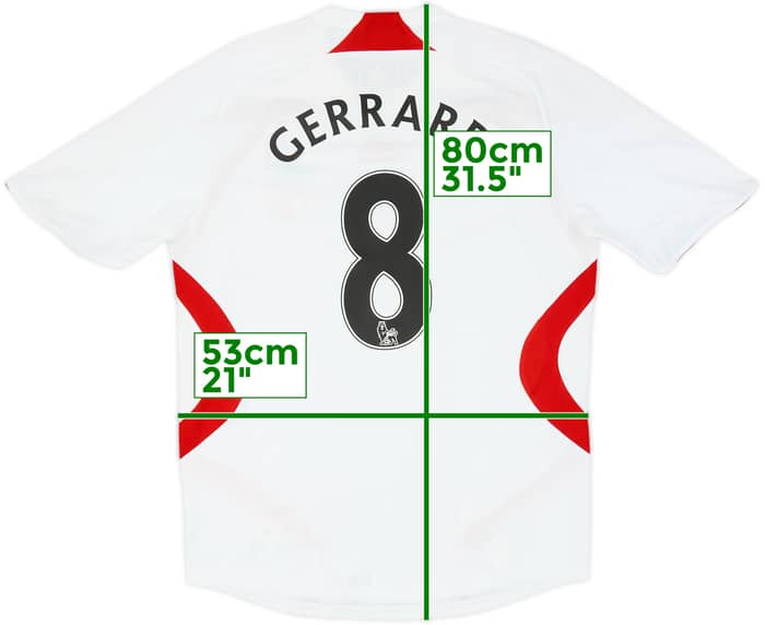 2007-08 Liverpool Away Shirt Gerrard #8 - 5/10 - (M)
