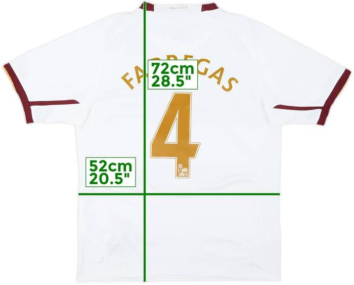 2007-08 Arsenal Away Shirt Fabregas #4 - 8/10 - (M)