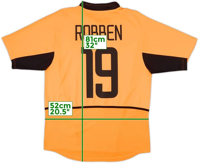 2002-04 Netherlands Home Shirt Robben #19 - 9/10 - (M)