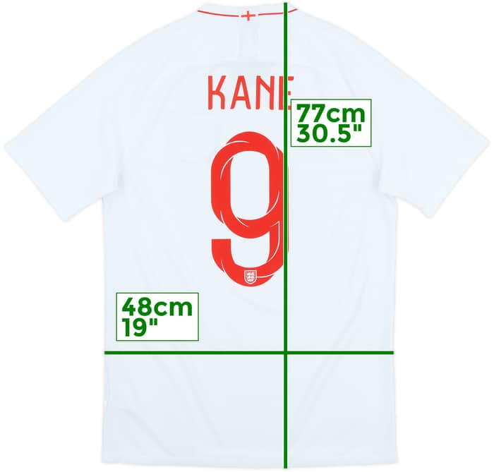 2018-19 England Home Shirt Kane #9 - 7/10 - (M)