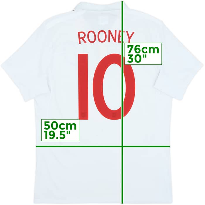 2009-10 England 'South Africa' Home Shirt Rooney #10 - 6/10 - (M)