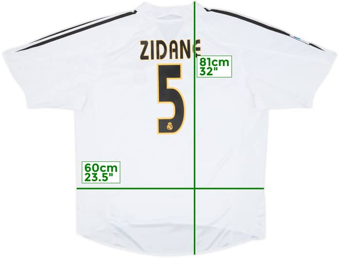 2004-05 Real Madrid Home Shirt Zidane #5 - 10/10 - (XL)