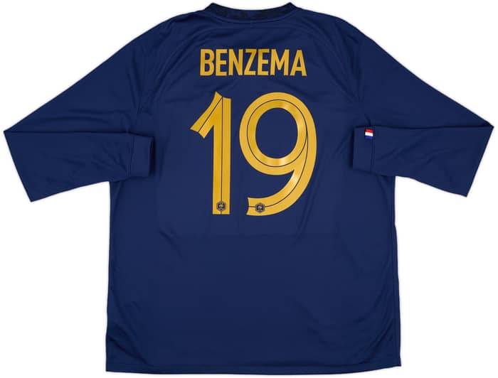 2022-23 France Home L/S Shirt Benzema #19 - 8/10 - (XL)
