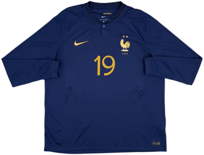 2022-23 France Home L/S Shirt Benzema #19 - 8/10 - (XL)