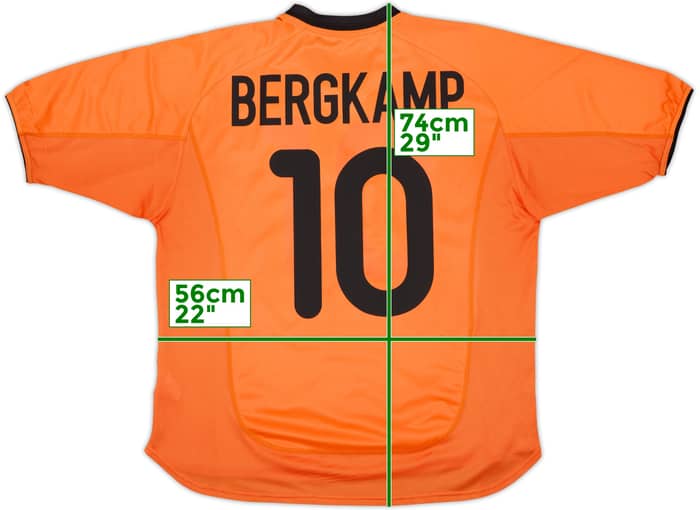 2000-02 Netherlands Home Shirt Bergkamp #10 - 7/10 - (XL)