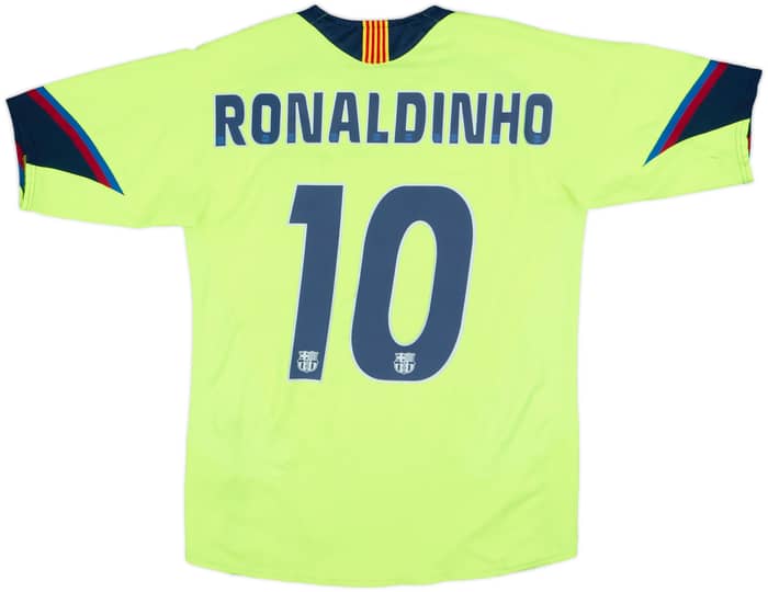 2005-06 Barcelona Away Shirt Ronaldinho #10 - 7/10 - (S)